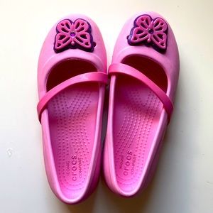 Crocs pink Mary Janes size 1